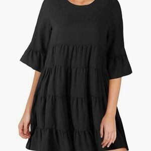 NWOT Ruffles, Boho, Babydoll dress